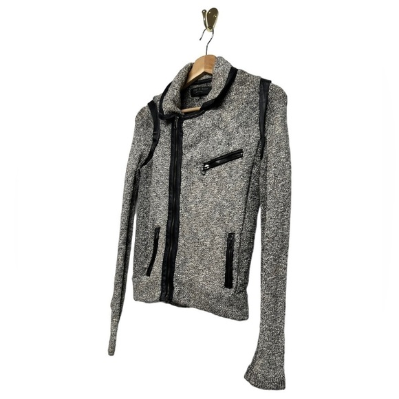 RAG & BONE Hart Tweed Biker Moto Jacket White/Black XS - Picture 6 of 10